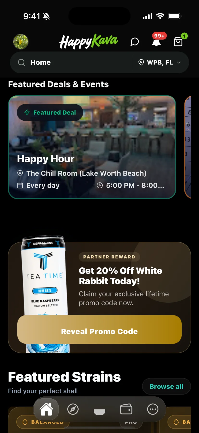 Partner Reward sponsored placement in HappyKava