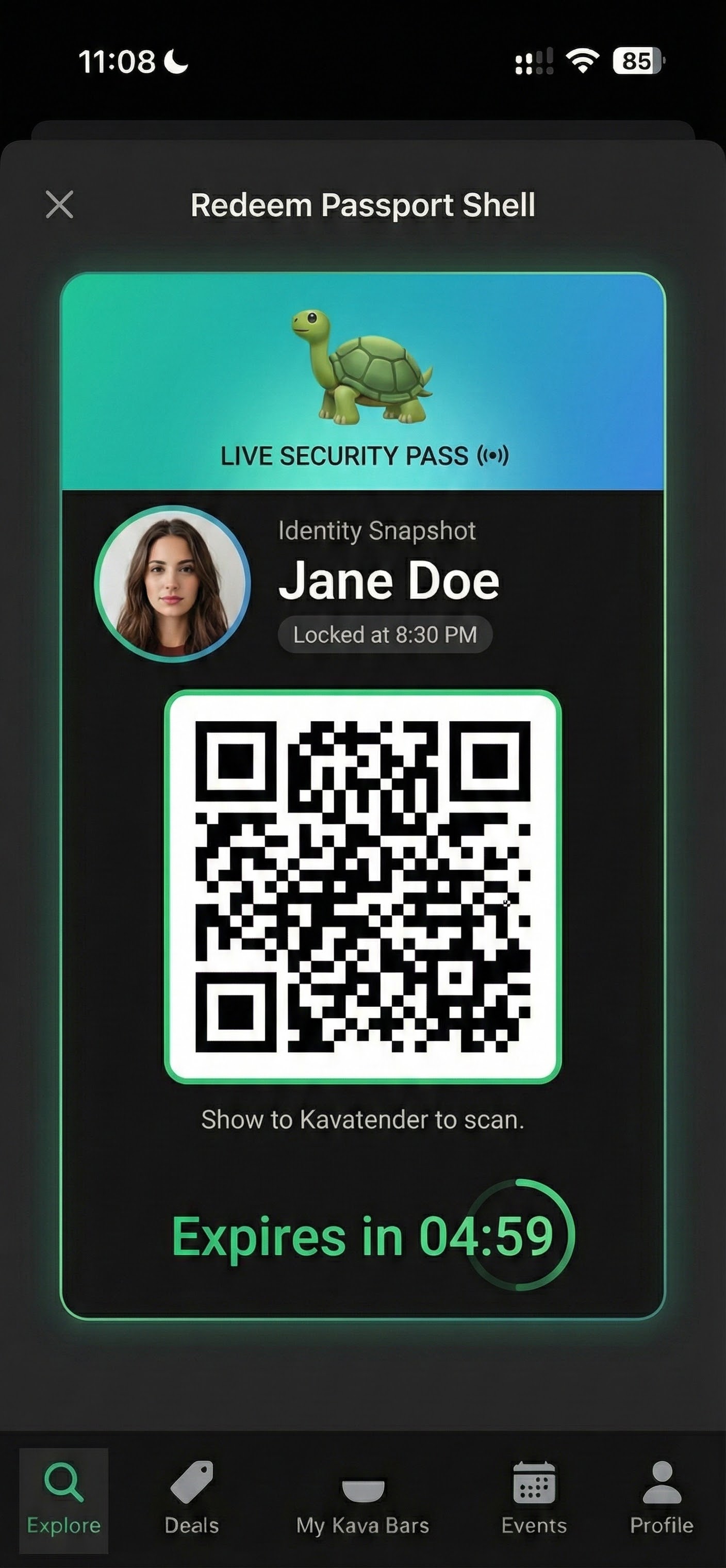 HappyKava Passport progress screen