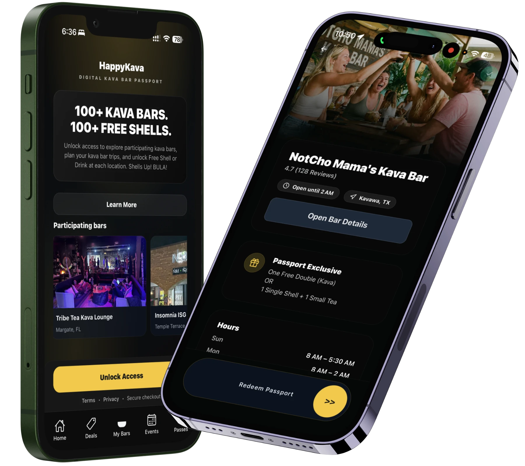HappyKava Passport bar perks preview