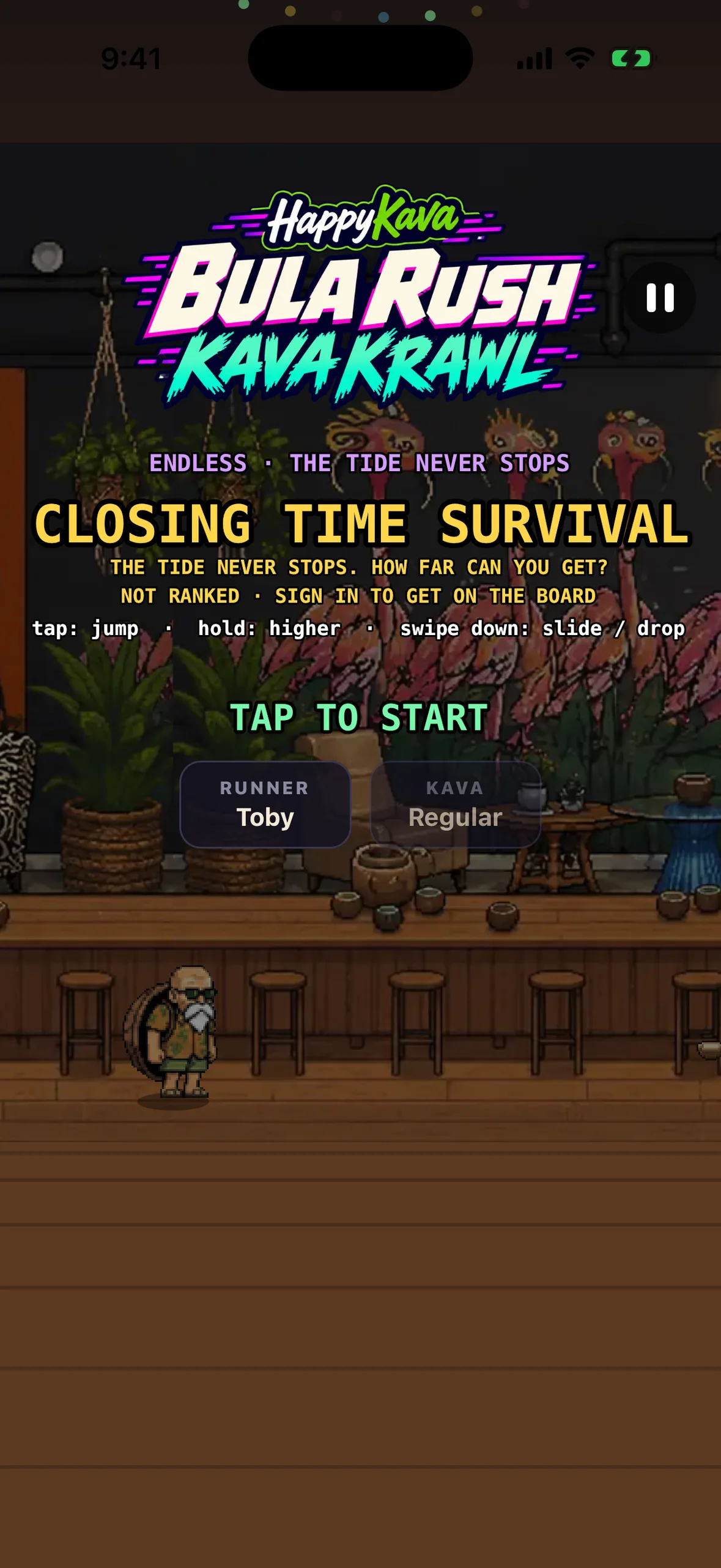 The Closing Time Survival start screen