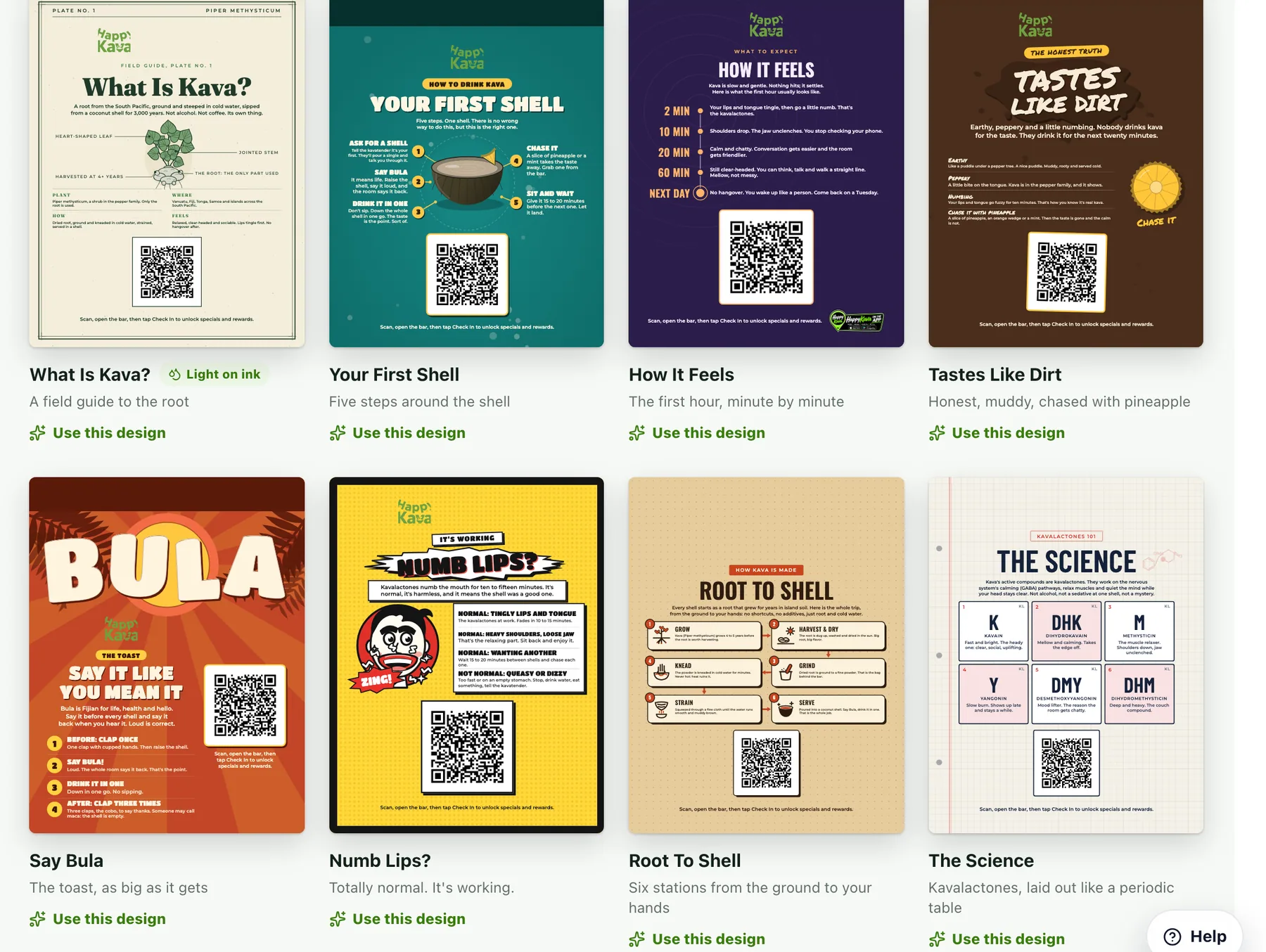 The What's kava poster collection in Printables Studio