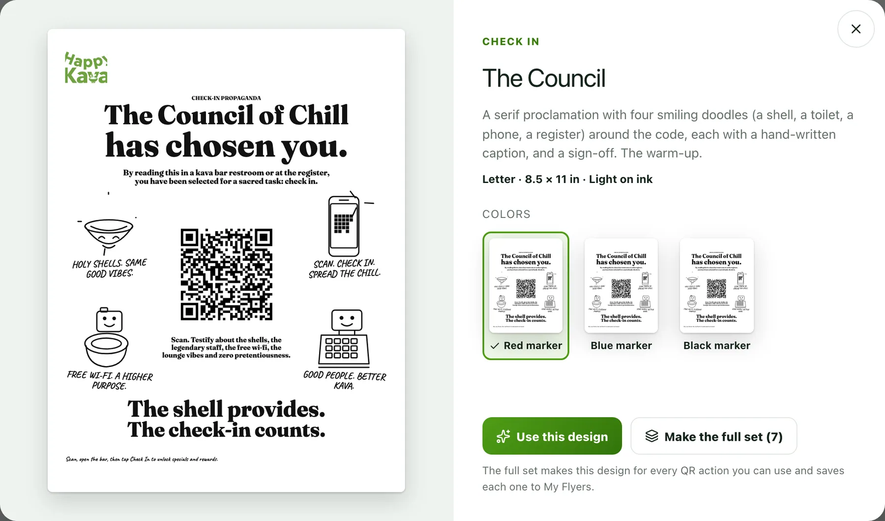 The Council poster in its large design preview